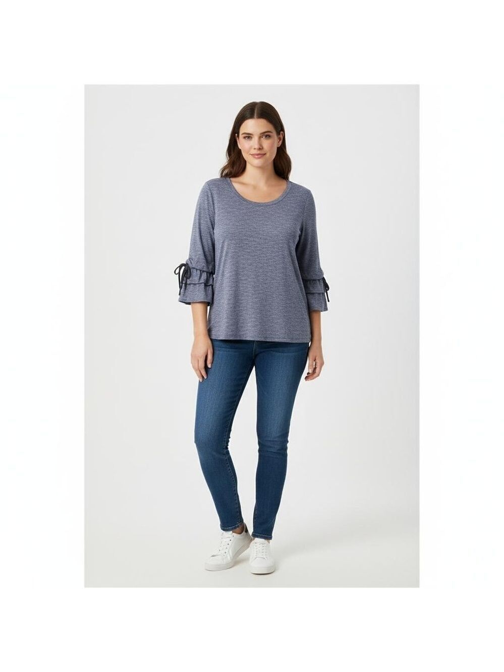 Skies Are Blue Purple Heather Top Size Medium